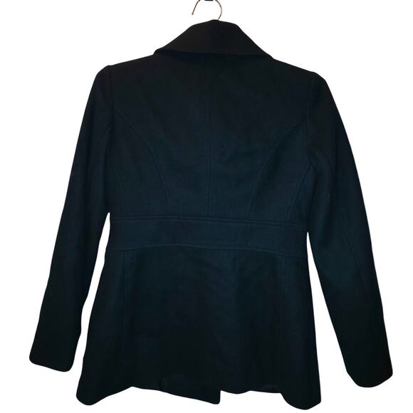 Michael Kors Women’s Black Wool Blend Pea Coat Sz 4 – Double Breasted Jacket - Picture 4 of 9